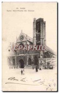 Paris - 3 - Church of Saint Nicolas des Champs - Old Postcard