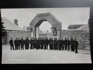 Devon: Princetown Prison Warders Group Photo - Old RP Postcard