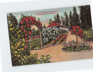 Postcard The Rose Gardens Stanley Park Vancouver Canada
