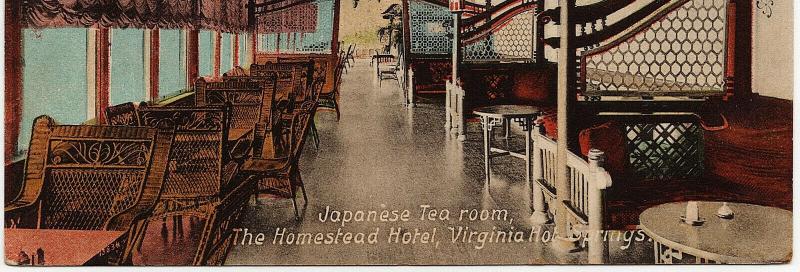 1912 Virginia Hot Springs VA Japanese Tea Room The Homestead Hotel DB Postcard