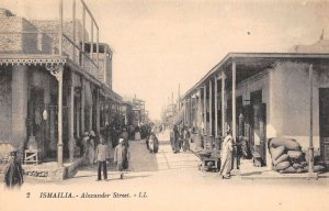 Ismailia Egypt Alexander Street Vintage Postcard AA50266