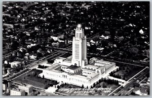 Lincoln Nebraska 1940s RPPC Real Photo Postcard Aerial View State Capitol