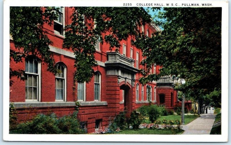 PULLMAN, WA  Washington State College   COLLEGE HALL  ca 1920s   Postcard