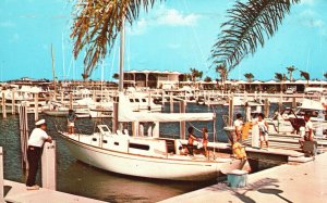 Vintage Postcard 1973 St. Petersburg Yacht Basin with Dock on West Coast Florida