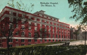 Vintage Postcard 1915 View of The Methodist Hospital Des Moines Iowa IA