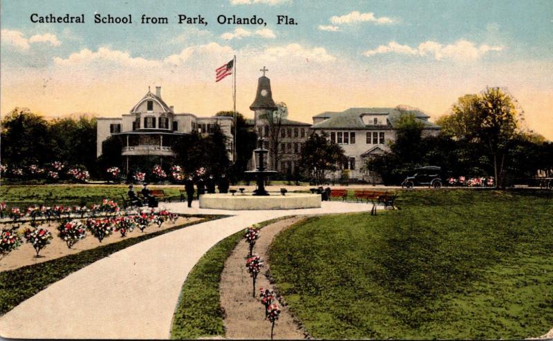 Florida Orlando Cathedral School From Park 1916