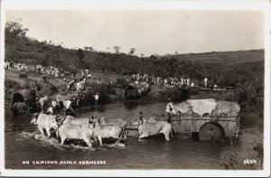 Brazil No Caminho Para A Kermesse Vintage RPPC C103