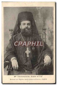 Old Postcard the Bishop & # 39archimandrite Arsene Attie rector of & # 39egli...