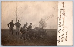 K32/ Verona New York RPPC Postcard c1910 High School Football Team 906