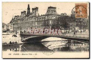 Postcard Old Paris City Hall