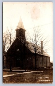 J99/ Blanchester Ohio RPPC Postcard c1910 Baptist Church 369