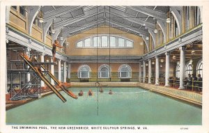 J42/ White Sulpher Springs West Virginia Postcard c1910 Interior Pool 118