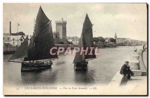 Old Postcard The Sables Dolonne Towards the Tower & # 39Arundel Charter