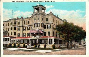 The Benjamin Franklin Hotel, North Asbury Park NJ c1933 Vintage Postcard H79