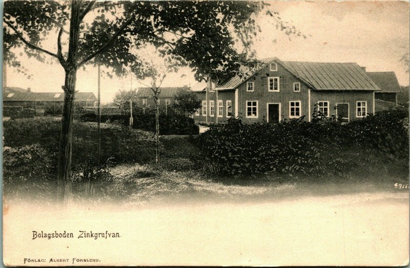 Bolagsboden Zinkgruvan Zinc Mine Sweden UNP 1900s UDB Postcard C2