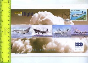 242124 SAINT LUCIA 100 years of FLIGHT PLANES 2003 year FDC