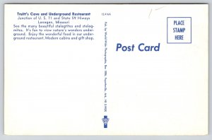 Lanagan Missouri~Truitt's Cave~Diners Eat in Underground Restaurant~1950s PC