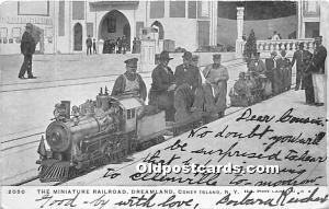 Miniature Railroad, Dreamland Coney Island, NY, USA Amusement Park 1905 