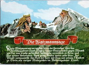 Der Watzmann in the land of Berchtesgadener Berlin Germany Postcard