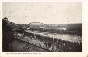 Dallas Texas Fair Grounds Amusement Park Rollar Coaster Postcard AA21082 