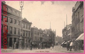20123 - GREAT BRITAIN - VINTAGE POSTCARD  - Derby, Corn Market