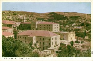 israel palestine, NAZARETH נָצְרַת‎, Casa Nova (1957) Postcard