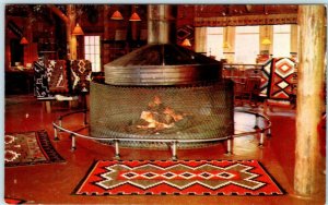 ROCKY MOUNTAIN NATIONAL PARK, CO ~ Lobby Fireplace GRAND LAKE LODGE  Postcard