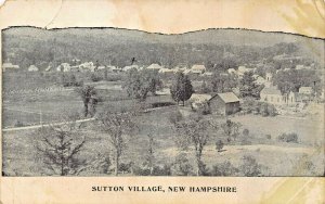 SUTTON VILLAGE NEW HAMPSHIRE~PANORAMA VIEW~1910s POSTCARD