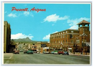 Valley National Bank Hassayampa Inn Cars View Prescott Arizona AZ Postcard