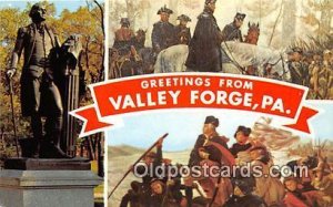 Greetings from Valley Forge, PA Patriotic Unused 
