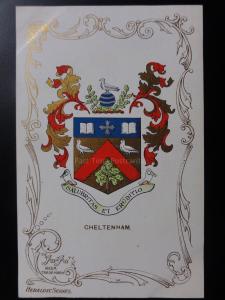 Gloucestershire: CHELTENHAM - Heraldic Coat of Arms c1905 - Pub by Ja-Ja