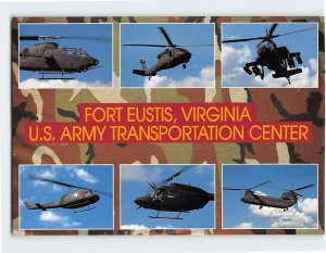 Postcard U.S. Army Transportation Center, Fort Eustis, Newport News, Virginia