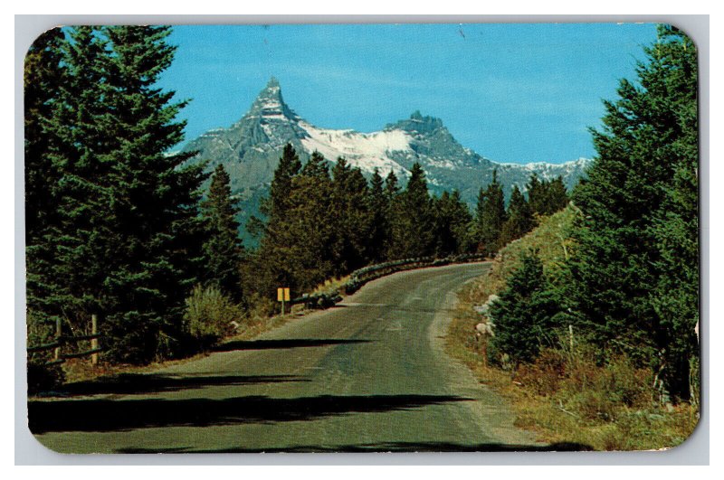 Vintage Postcard WY Pilot Index Peaks Clarks Fork Valley Yellowstone Nat'l Park 