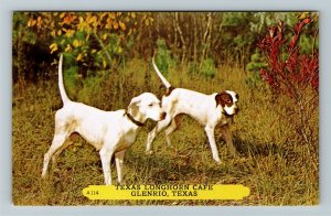 Glenrio TX- Texas, Texas Longhorn Cafe, Chrome Postcard