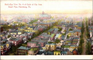 PC Birds Eye View No 4 of Circle of City from Stand Pipe Harrisburg Pennsylvania