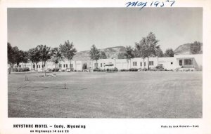 Cody Wyoming Keystone Motel Real Photo Vintage Postcard AA67393