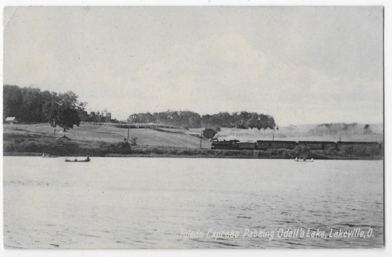 Toledo Express Train Passing Odell's Lake Lakeville Ohio