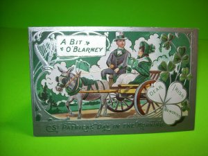 Saint Patrick's Day Postcard Irish Memories Embossed West Chester Pa Vintage