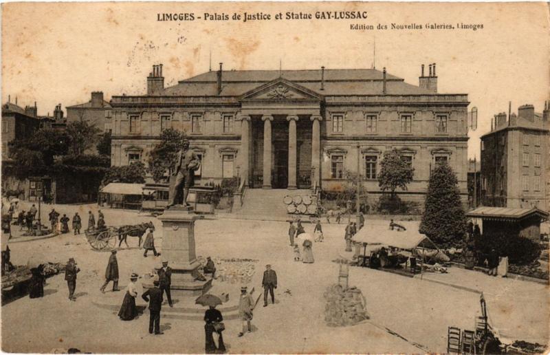 CPA LIMOGES - Palais de Justice et Statue Gay-Lossac (293875)