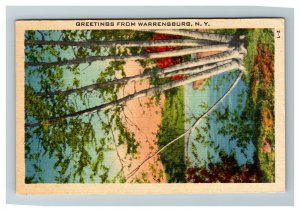 Scenic Greetings from Warrensburg NY c1940 Linen Postcard K25