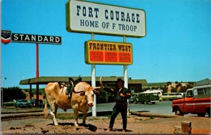 Fort Courage, Home of F Troop Trading Post Route 66 AZ Vintage Postcard R40