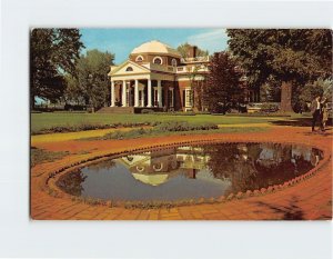 Postcard Monticello, Home of Thomas Jefferson, Charlottesville, Virginia