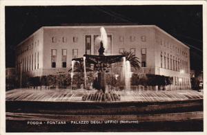 Italy Foggia Fontana Palazzo Degli Uffici Nocturno Photo