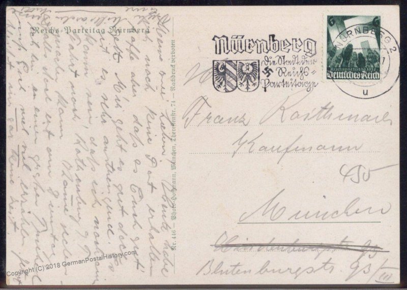 3rd Reich Germany 1935 Hoffmann Hitler Youth Reichsparteitag Propaganda Ca 93393