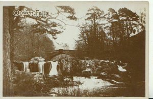 Wales Postcard - Ogwen Falls - Caernarvonshire - Real Photograph - Ref TZ7434