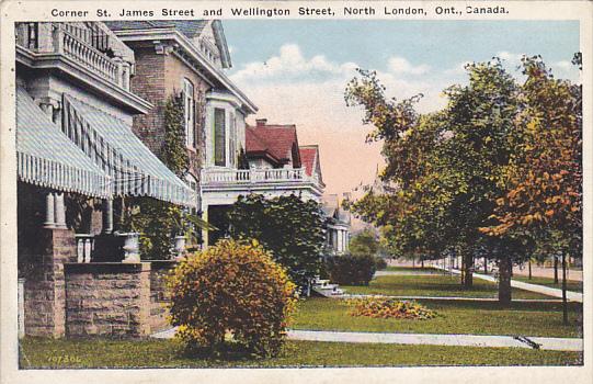 Canada Corner St James Street and Wellington Street North London Ontario 1922