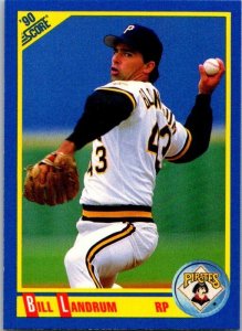 1990 Score Baseball Card Bill Landrum Pittsburgh Pirates sk2585