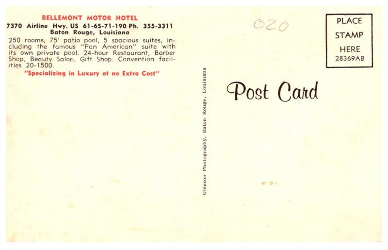 Louisiana  Baton Rouge , Bellmont Motor Hotel