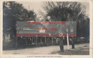 FL, Port Orange, Florida, RPPC, W.C. Howe's Real Estate, Hick's Candy Store