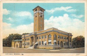 G57/ Monroe Louisiana Postcard 1931 City Hall Building